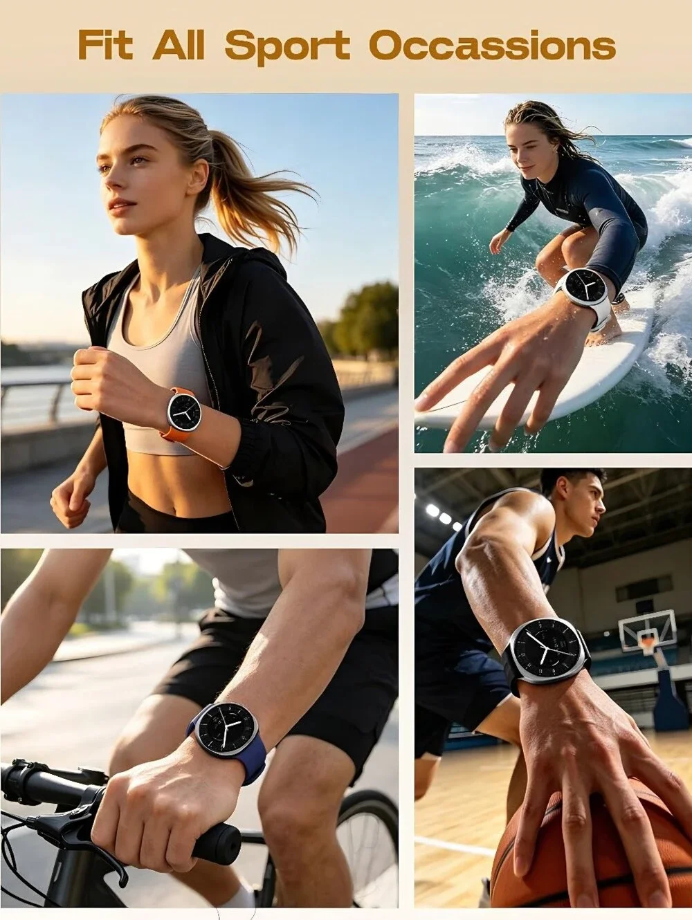 Samsung Galaxy Watch 9/8 40mm/44mm 6 Pcs No Gap Silicone Bands - NEW
